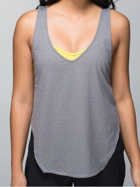 lululemon athletica Tank Top in Heathered Slate with Almost Pear Inset